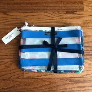 VINEYARD VINES White Tisbury Floral 3-Pack Pouch Set Christmas Gift NWT